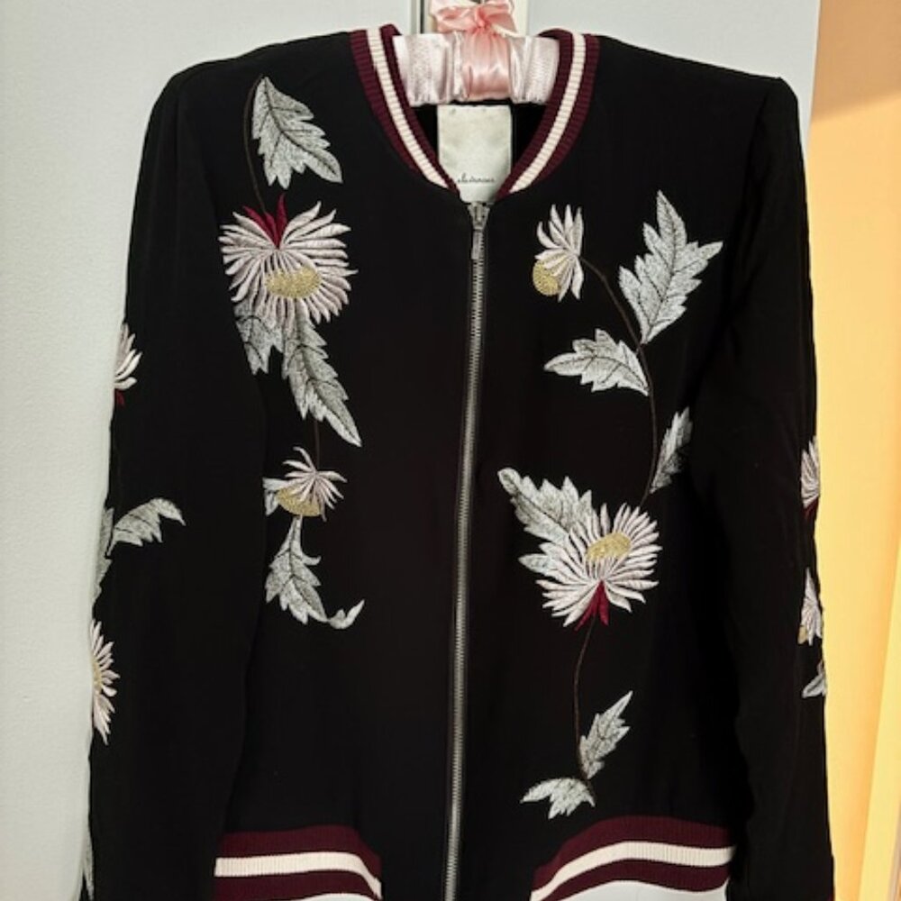 Anthropologie Elevenses Solstice Bomber Jacket